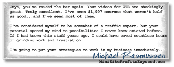 Testimonial from Michael Rasmussen