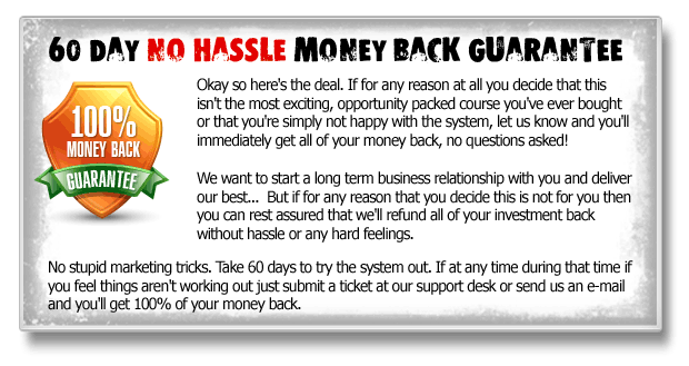 No Hassle 60 Day Money Back Guarantee - Order With Confidence